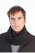 Black karakul fur neck warmer for men